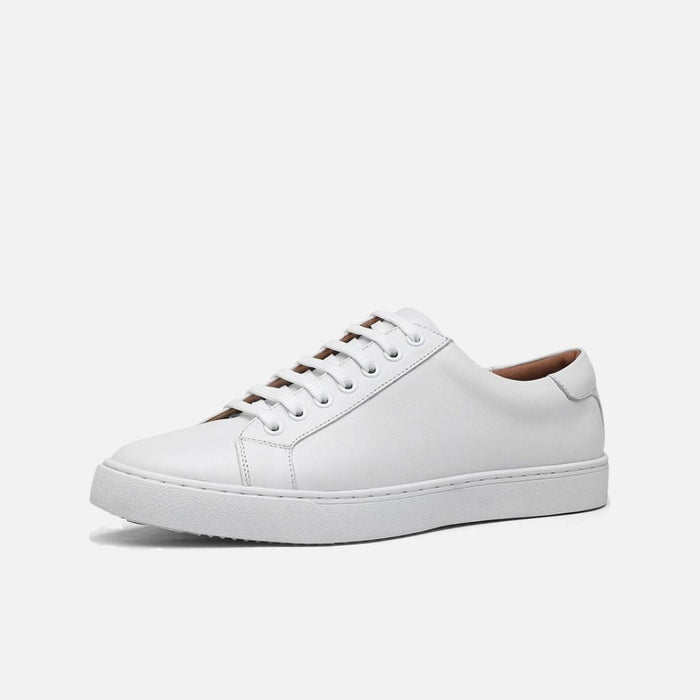 Antonios Genuine Leather White Shoes - AntoniosClothing - White