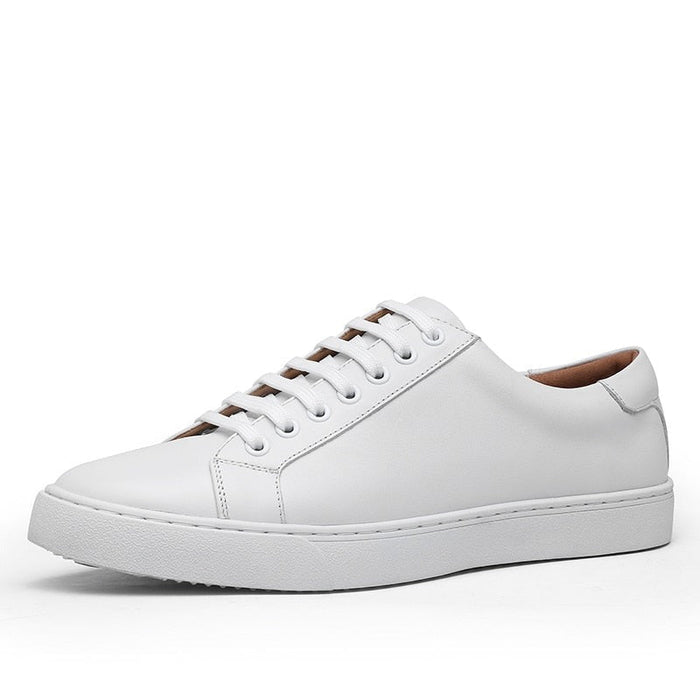 Antonios Genuine Leather White Shoes - AntoniosClothing - White