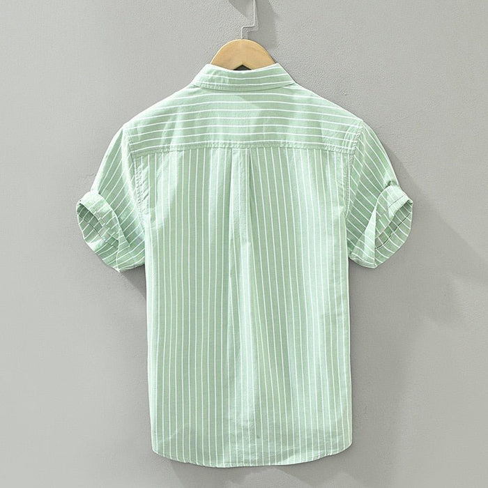 Antonios striped casual summer shirt - AntoniosClothing - White