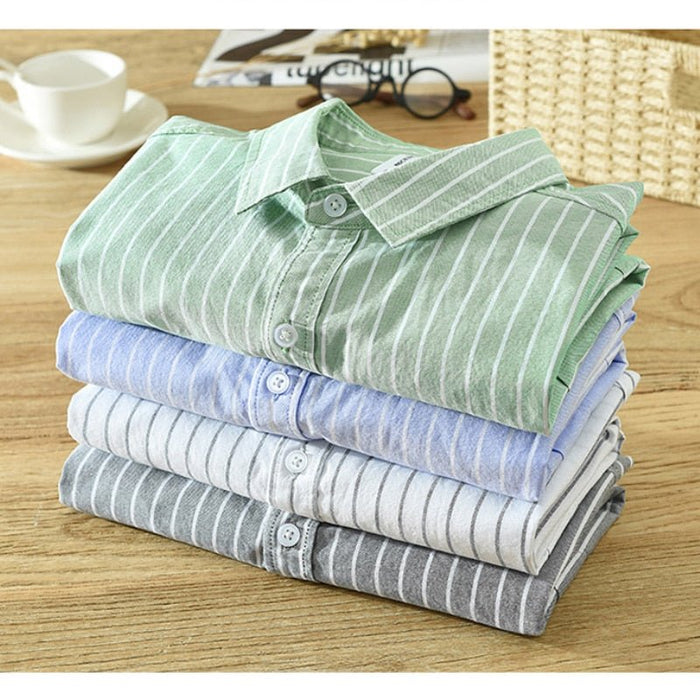 Antonios striped casual summer shirt - AntoniosClothing - White
