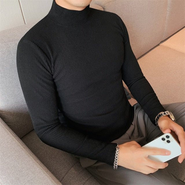 Antonios Hombre Slim Fit Sweater - AntoniosClothing - black