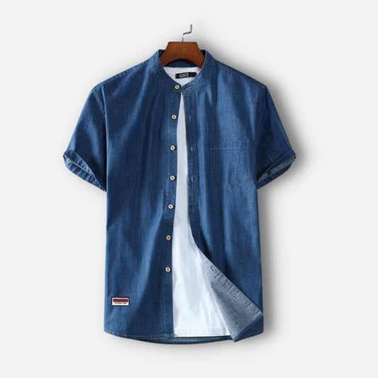 Antonios Impulse Cotton Blue Shirt - AntoniosClothing - Dark Blue