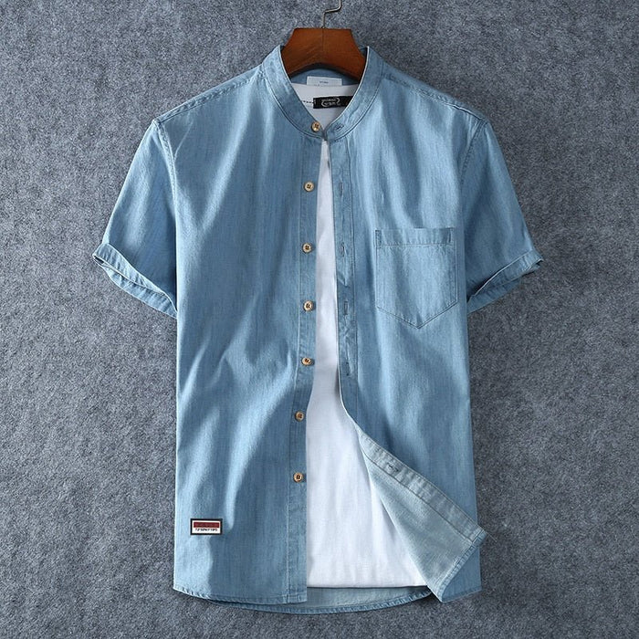 Antonios Impulse Cotton Blue Shirt - AntoniosClothing - Blue