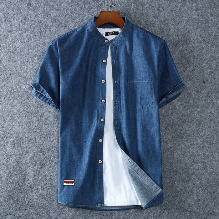 Antonios Impulse Cotton Blue Shirt - AntoniosClothing - Dark Blue