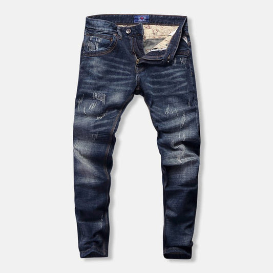 Antonios Italian Slim Jeans - AntoniosClothing - Retro Dark Blue