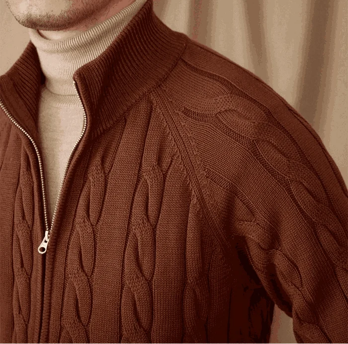 Antonios knit cardigan double zipper - Antonios