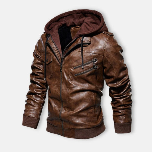 Antonios Leather Italian Jacket - AntoniosClothing - Black