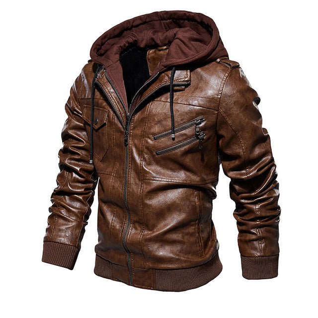Antonios Leather Italian Jacket - AntoniosClothing - Brown
