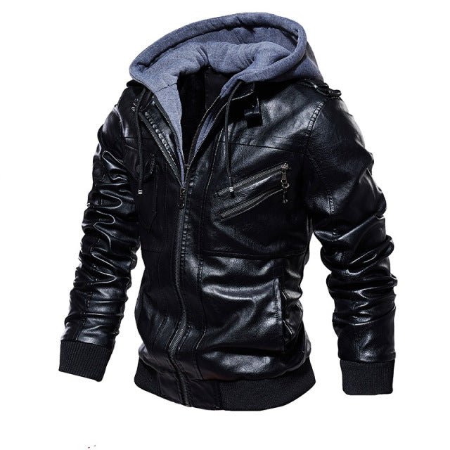 Antonios Leather Italian Jacket - AntoniosClothing - Black