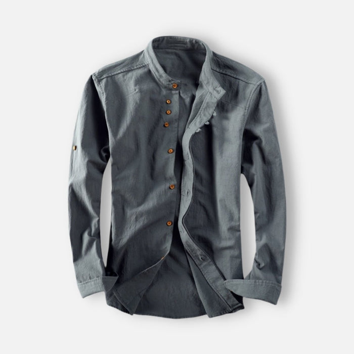 Antonios Linen Soft Shirt - AntoniosClothing - Dark Gray