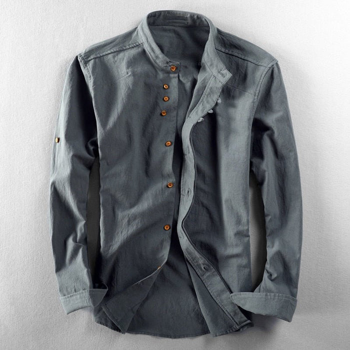 Antonios Linen Soft Shirt - AntoniosClothing - Dark Gray