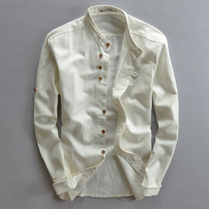 Antonios Linen Soft Shirt - AntoniosClothing - Navy Blue