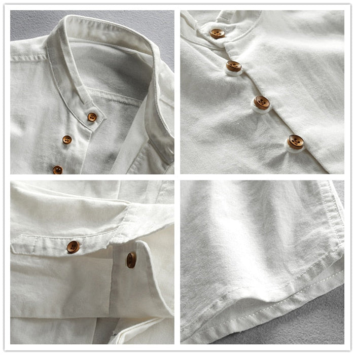 Antonios Linen Soft Shirt - AntoniosClothing - Navy Blue