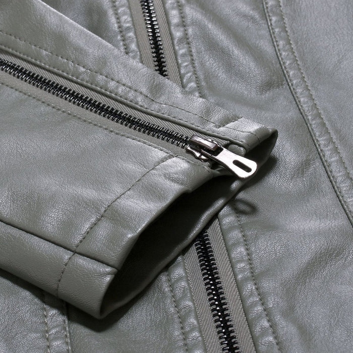 Antonios Loco Leather Slim Fit Jacket - AntoniosClothing - black