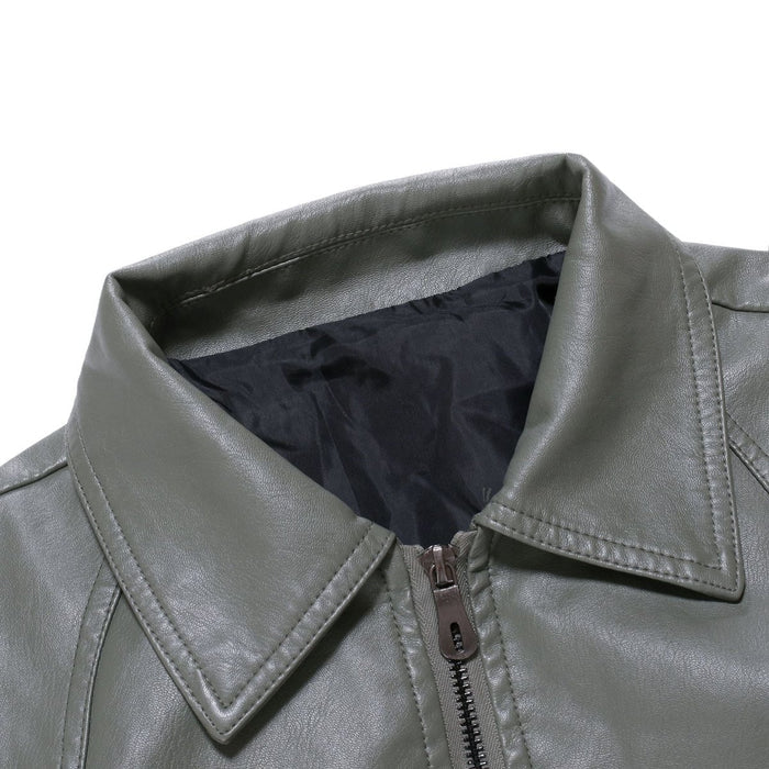 Antonios Loco Leather Slim Fit Jacket - AntoniosClothing - black