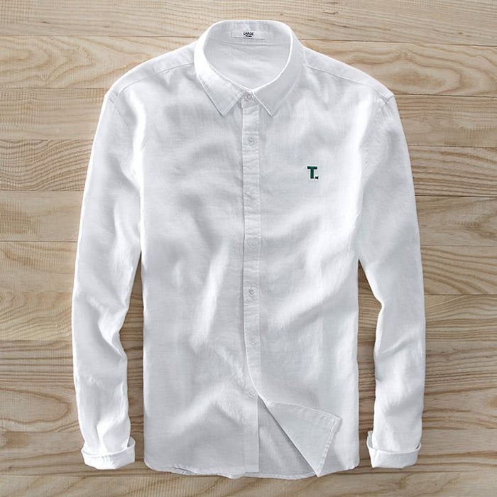 Antonios Long Sleeve Shirt Cotton - AntoniosClothing - White