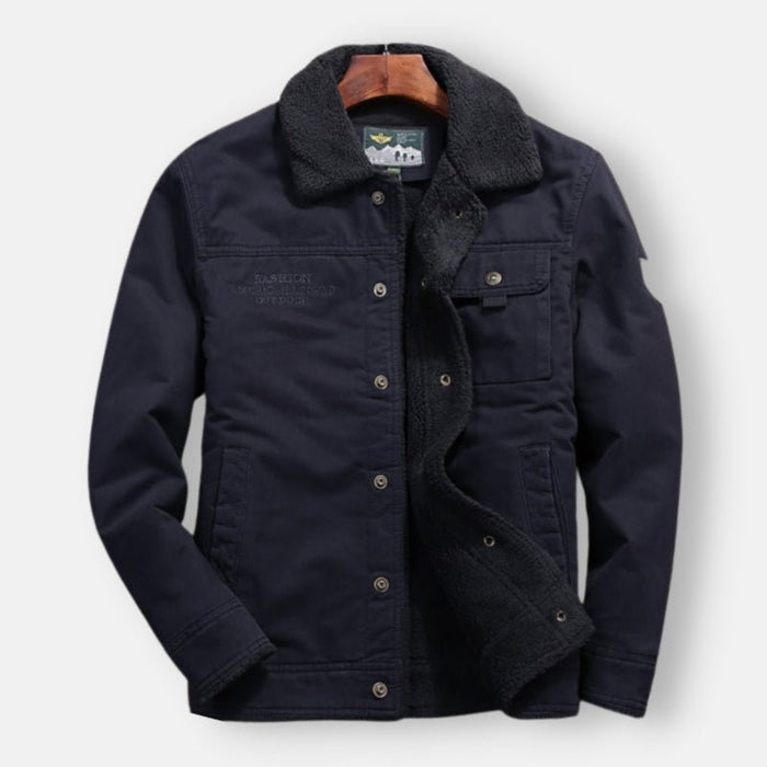 Antonios Lorenzo Cotton Jacket - AntoniosClothing - black Blue
