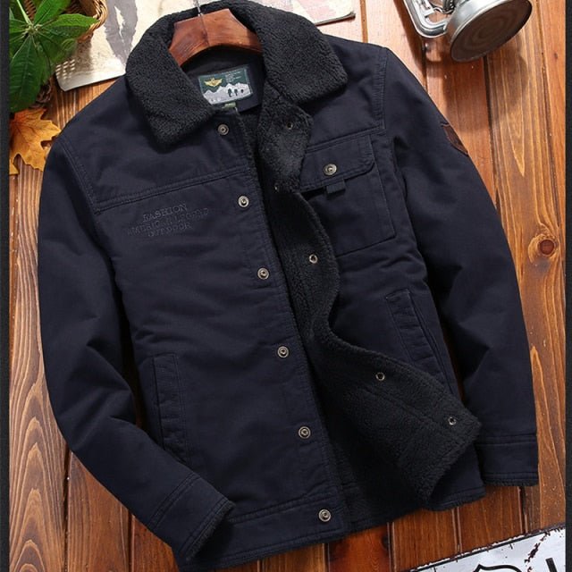 Antonios Lorenzo Cotton Jacket - AntoniosClothing - black Blue