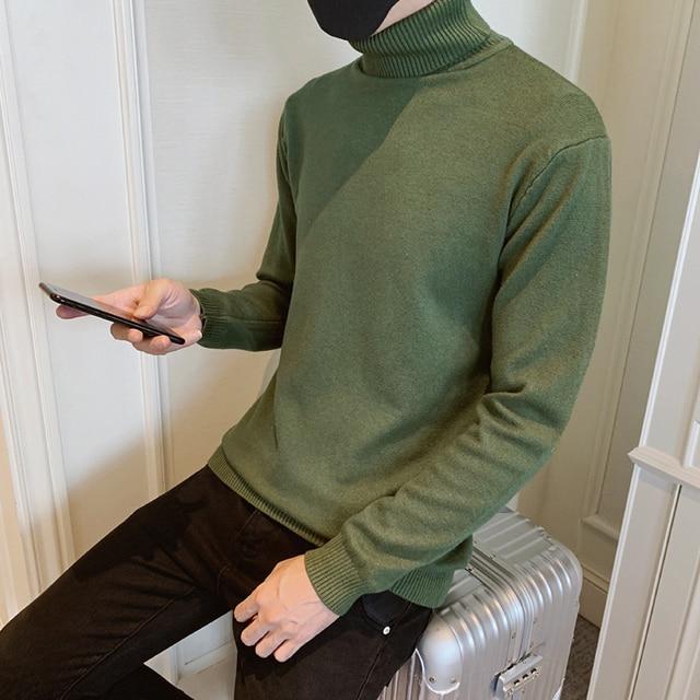 Antonios Marker Cotton Sweater - AntoniosClothing - Army green