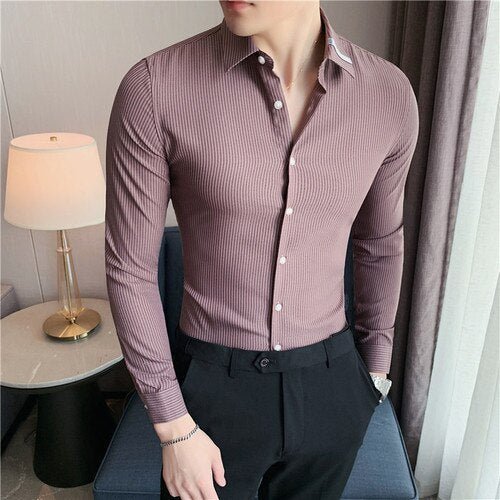 Antonios Men's Business Fit Shirt - AntoniosClothing - Red