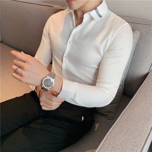 Antonios Men's Business Fit Shirt - AntoniosClothing - Red