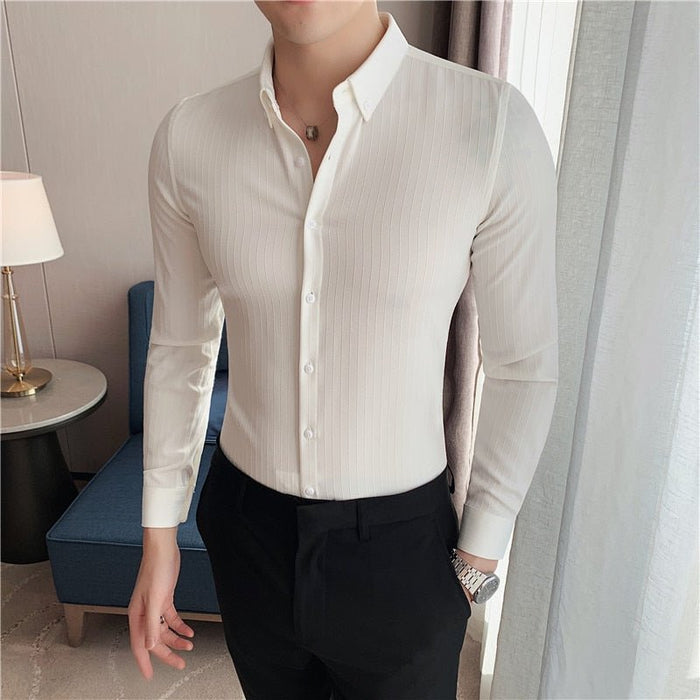 Antonios Men's Slim Fit Shirt - AntoniosClothing - white