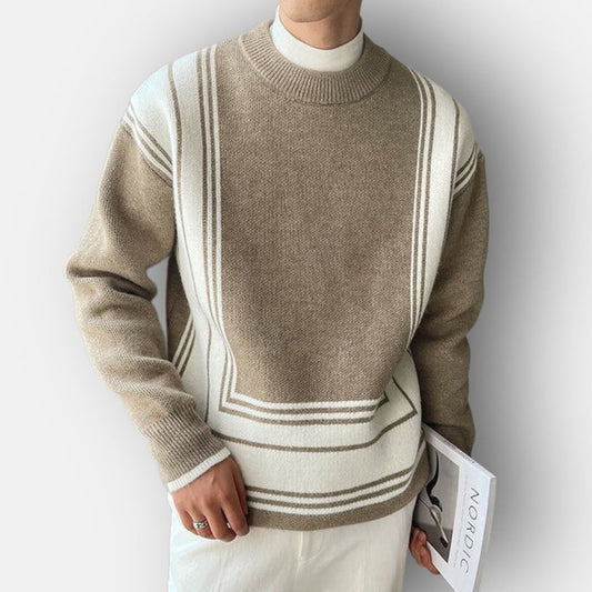 Antonios O-Neck Homme Sweater - AntoniosClothing - Khaki