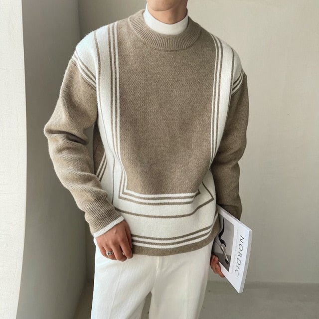 Antonios O-Neck Homme Sweater - AntoniosClothing - Khaki