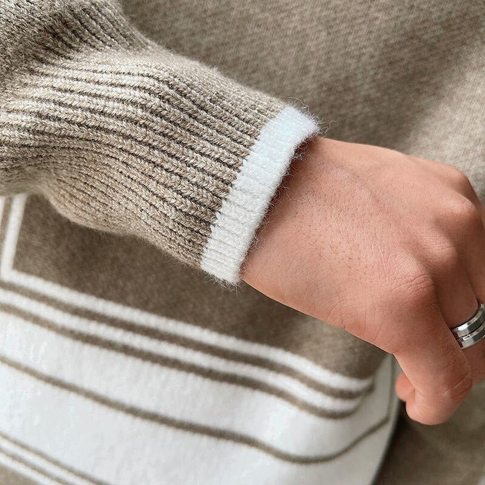 Antonios O-Neck Homme Sweater - AntoniosClothing - Khaki
