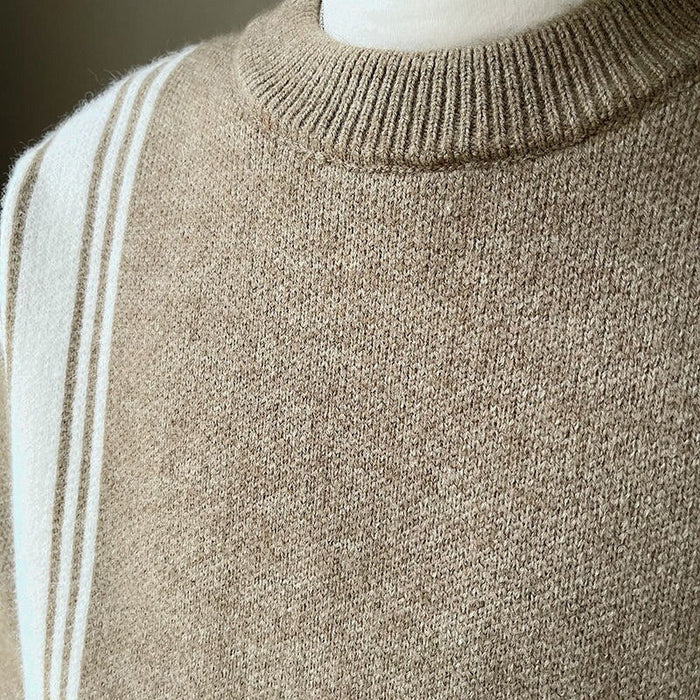 Antonios O-Neck Homme Sweater - AntoniosClothing - Khaki