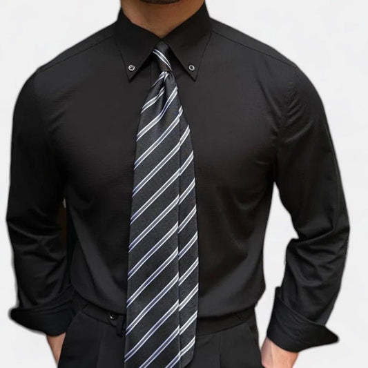 Antonios Oxford Shirt - AntoniosClothing - Black Only Shirt