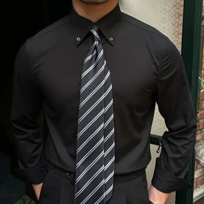 Antonios Oxford Shirt - AntoniosClothing - Black Only Shirt