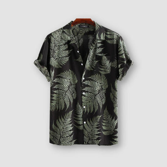 Antonios Palmier Printed Shirt - AntoniosClothing - Black