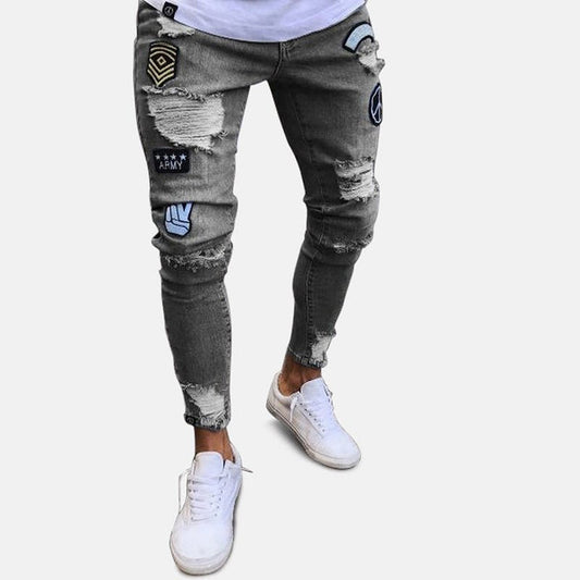 Antonios Parker Ripped Jeans - AntoniosClothing - Gray