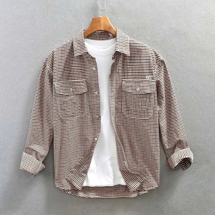 Antonios plaid summer shirt - AntoniosClothing - Red
