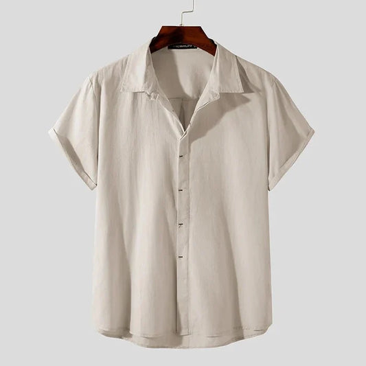Antonios Pure Cotton Shirt - AntoniosClothing - Beige