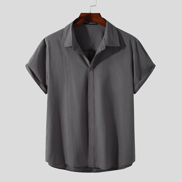 Antonios Pure Cotton Shirt - AntoniosClothing - Gray
