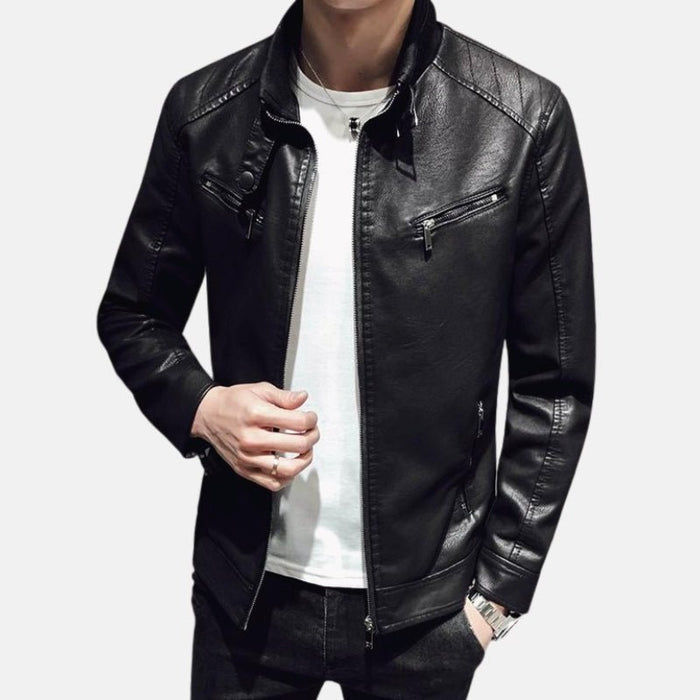 Antonios Randy Leather Jacket - AntoniosClothing - Black