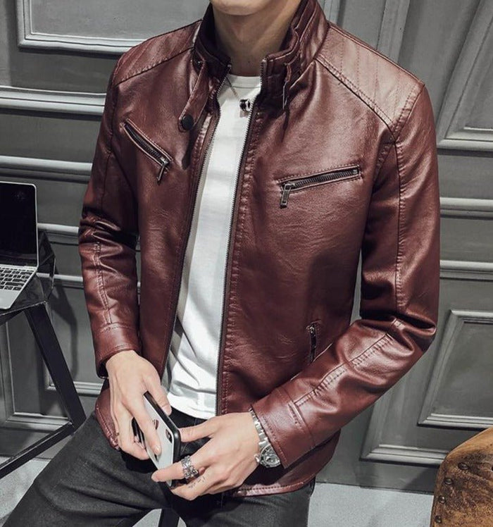 Antonios Randy Leather Jacket - AntoniosClothing - Burgundy
