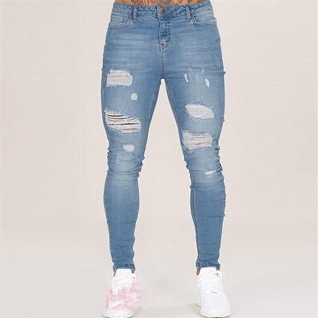 Antonios Roby Slim Fit Jeans - AntoniosClothing - Light blue