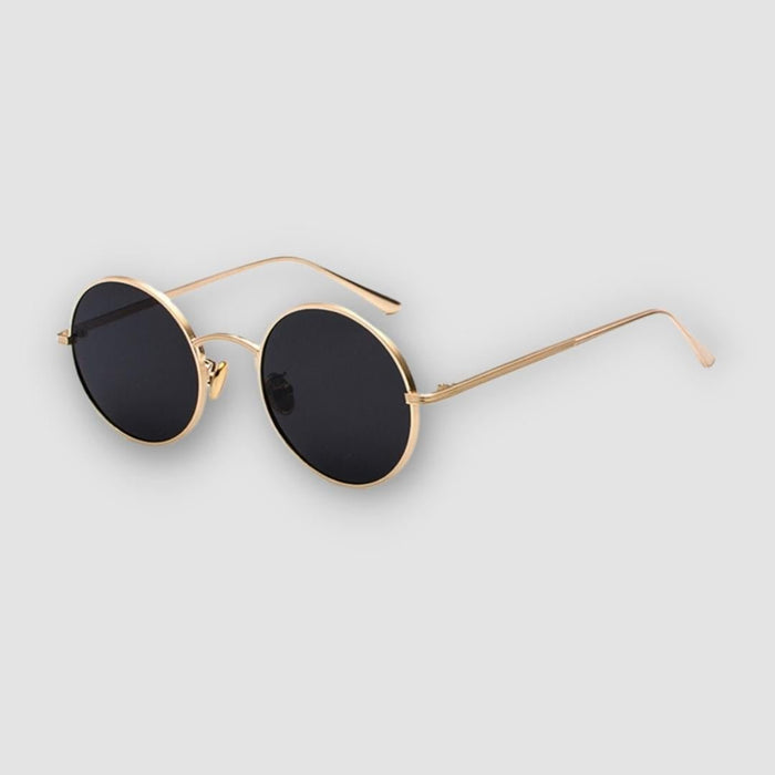 Antonios Round Sunglasses - AntoniosClothing - Gold-Grey