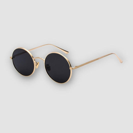 Antonios Round Sunglasses - AntoniosClothing - Gold-Grey