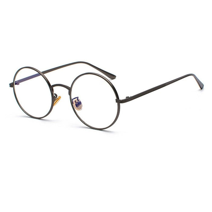 Antonios Round Sunglasses - AntoniosClothing - Gun Grey-Clear