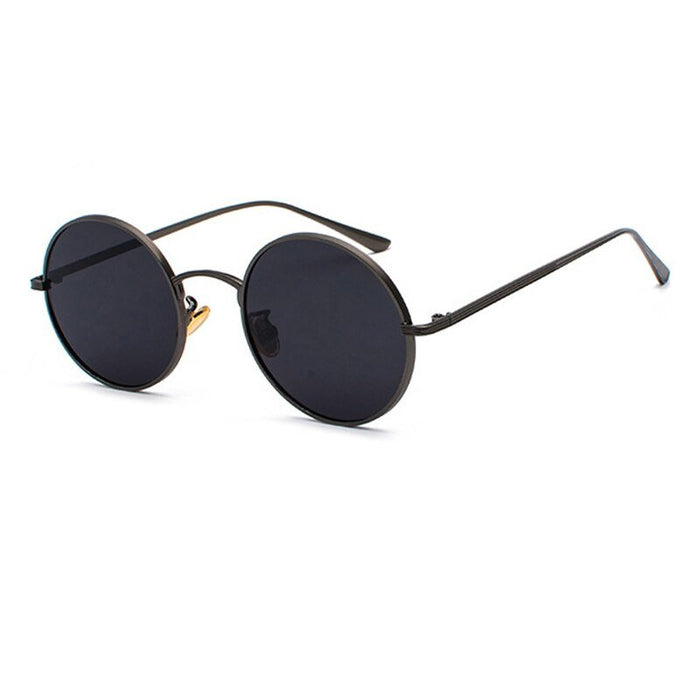 Antonios Round Sunglasses - AntoniosClothing - Black-Grey