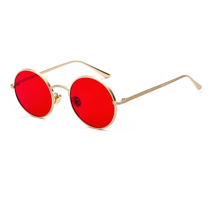 Antonios Round Sunglasses - AntoniosClothing - Gold-Red