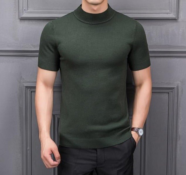 Antonios Semi-High Collar Sweater - AntoniosClothing - green