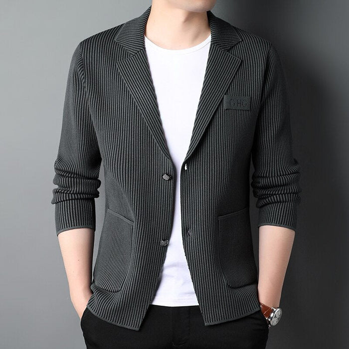 Antonios Smart Stripe Jacket - AntoniosClothing - blue