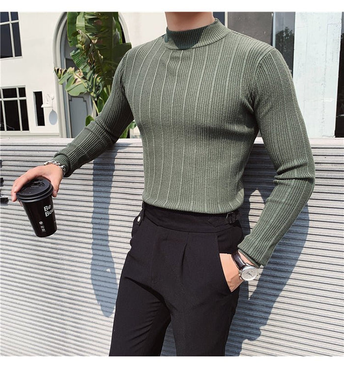 Antonios Spring Cotton Sweater - AntoniosClothing - Army Green
