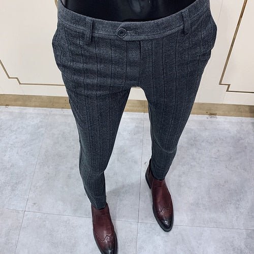 Antonio Striped Pants - AntoniosClothing - Gray