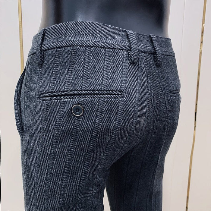 Antonio Striped Pants - AntoniosClothing - Gray